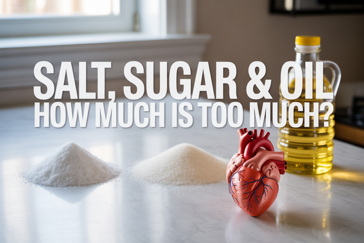 Salt, Sugar & Oil: How Much Is Too Much for a Healthy Heart?