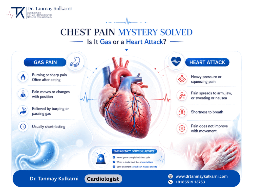Chest Pain: Is It Gas or a Heart Attack? Understanding the Difference